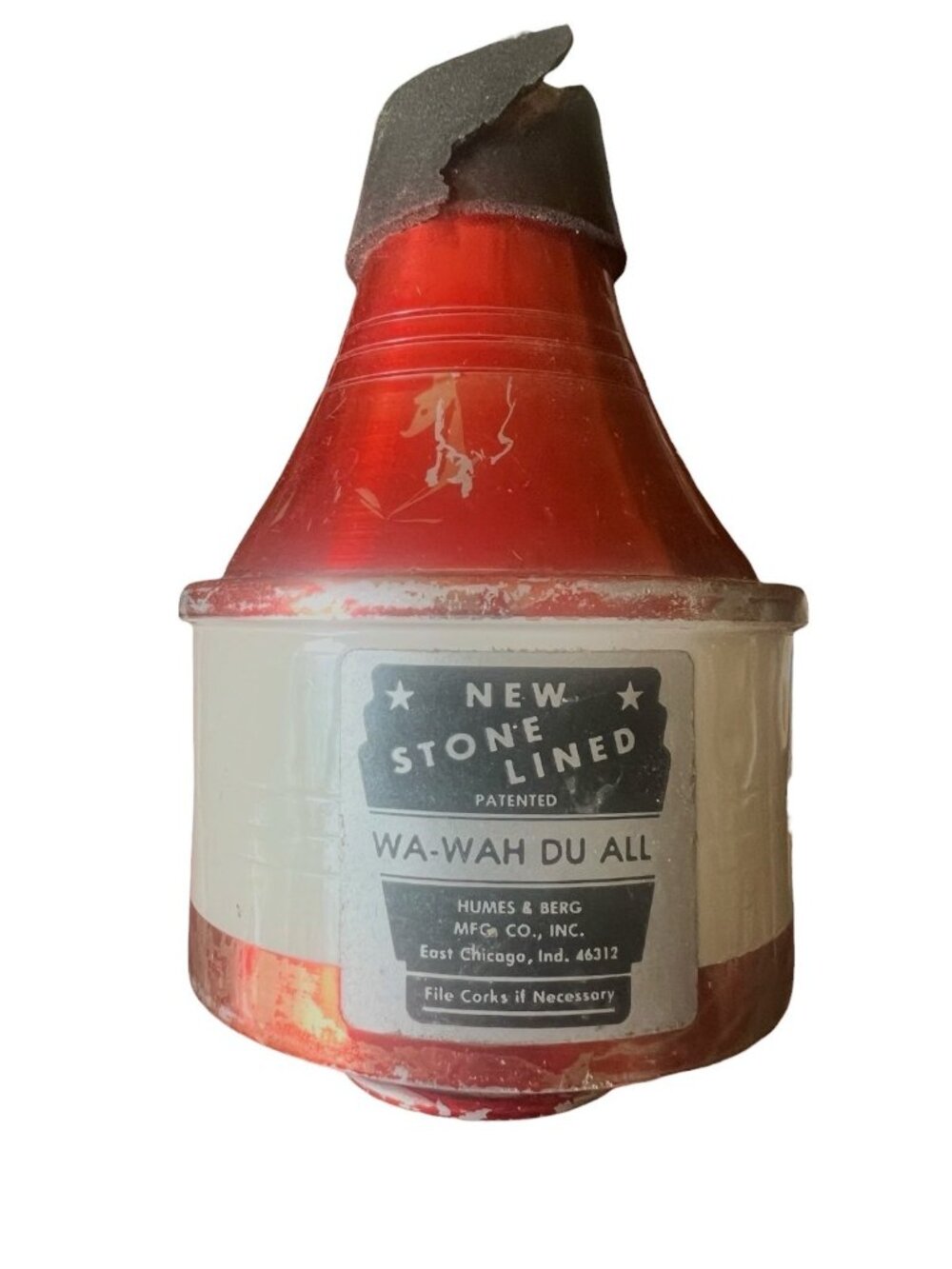 Humes & Berg Stone Lined Wa-Wah Du All Mute For Brass Instruments Red White VTG - Picture 2 of 9
